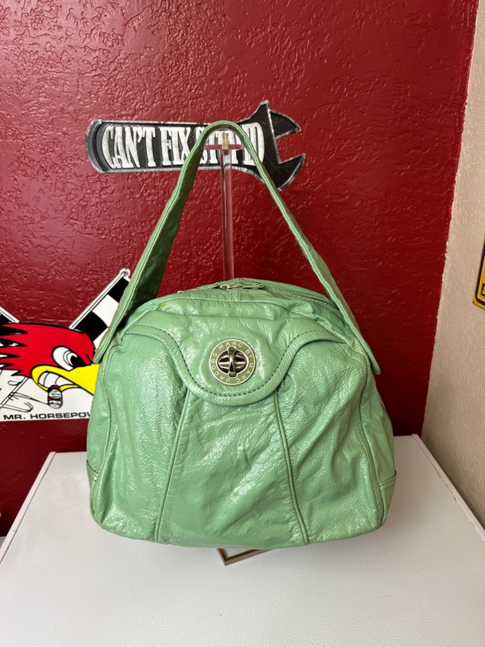 Marc by Marc Jacobs Mint Green Leather Shoulder Bag